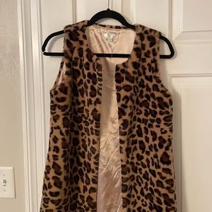 Jade animal print vest/jacket